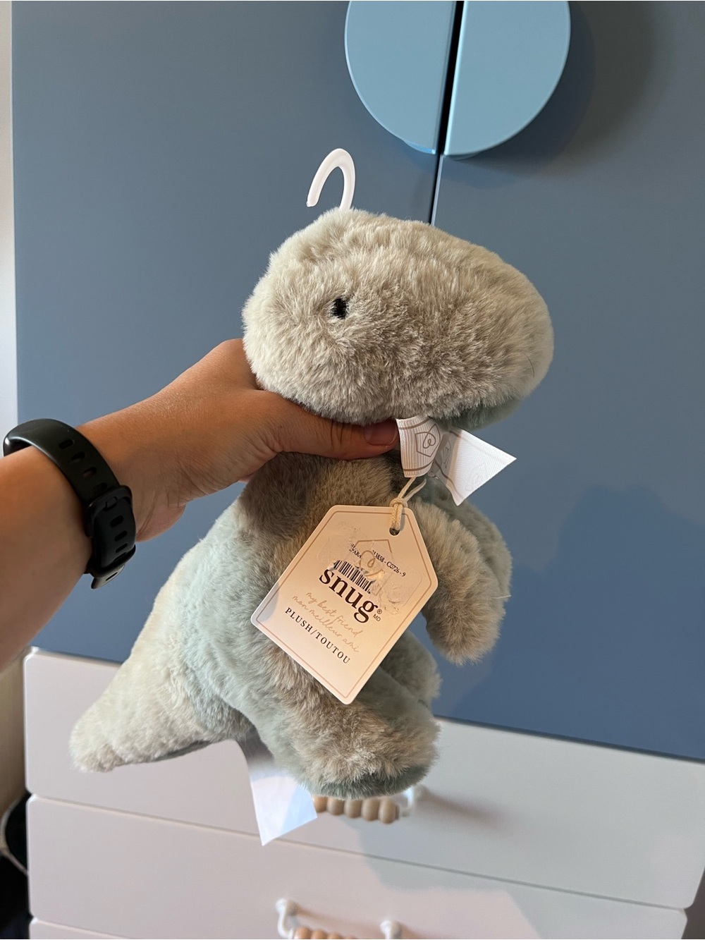 Brand New Plush SoftToy - Soft Gray Dino for Baby